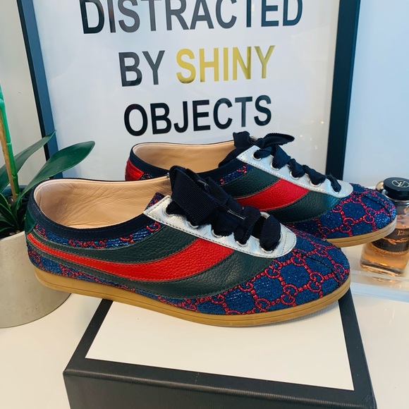 Gucci GG Lame Sneakers size 39 - Picture 1 of 8